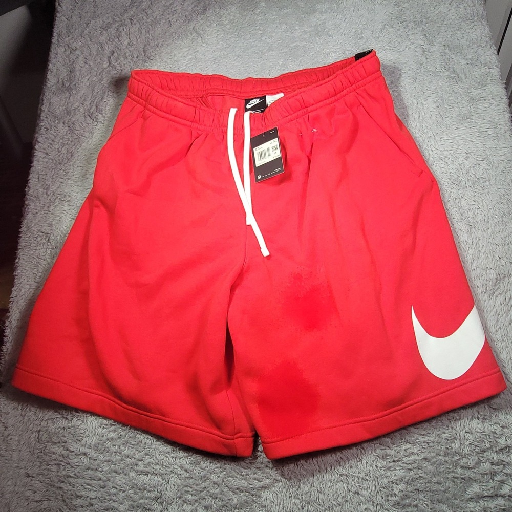 Nike Sportswear Club Graphic Fleece Sweat Shorts Men's Size 3XLT Red BV2721-658